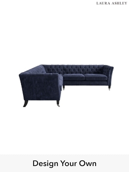 Kingsley Velvet/Midnight Navy Chatsworth Button Back By Laura Ashley (A39251) | £3,050