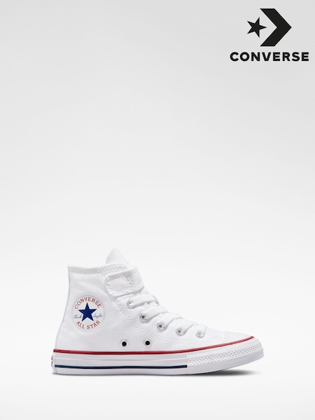 Converse White 1V High Top Junior Trainers (A39522) | £40