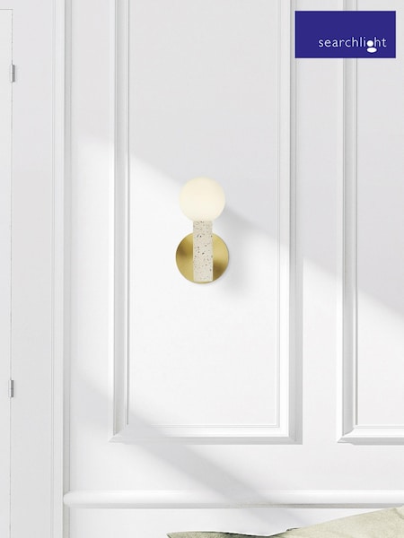 Searchlight Brass Zane Terrazzo Wall Light (A39919) | £45