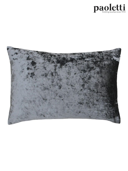 Riva Paoletti Pewter Grey 40 x 60cm Verona Crushed Velvet Cushion (A40556) | £17