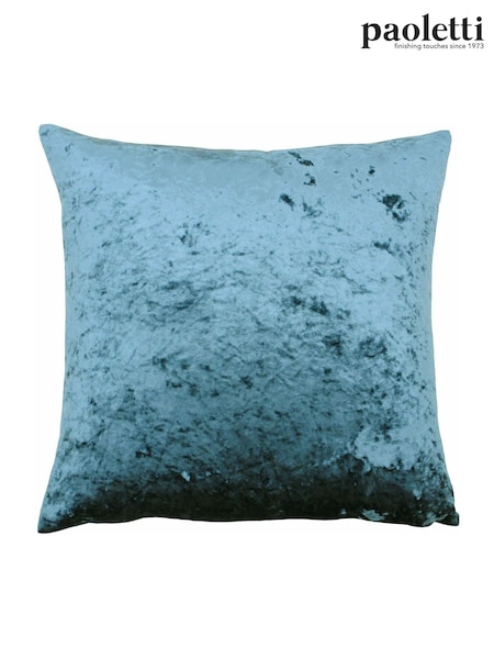 Riva Paoletti Teal Blue 55 x 55cm Verona Crushed Velvet Cushion (A40568) | £17