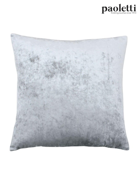 Riva Paoletti Silver Grey 55 x 55cm Verona Crushed Velvet Cushion (A40569) | £17