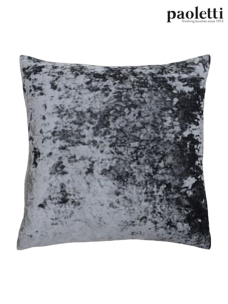 Riva Paoletti Pewter Grey 55 x 55cm Verona Crushed Velvet Cushion (A40570) | £17
