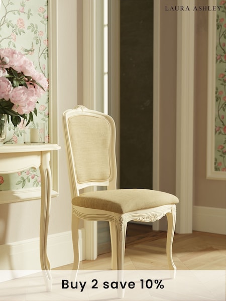 Laura Ashley Set of 2 Ivory Provencale Dining Chairs (A40734) | £715