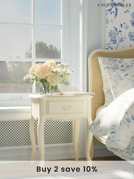 Laura Ashley Ivory Provencale 1 Drawer Side Table (A40742) | £395