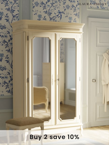 Laura Ashley Ivory Provencale Double Mirrored Wardrobe (A40744) | £1,985