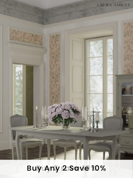 Laura Ashley Dove Grey Provencale 6-8 Seater Extending Dining Table (A40755) | £875