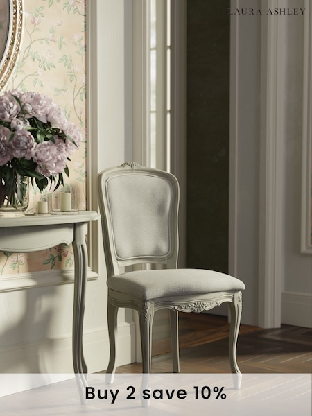 Laura Ashley Set of 2 Dove Grey Provencale Dining Chairs (A40757) | £715