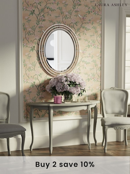 Laura Ashley Dove Grey Provencale Half Moon Console Table (A40762) | £425