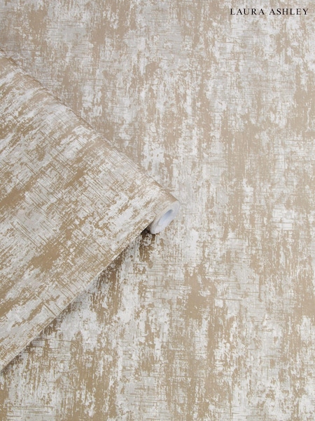Laura Ashley Champagne Gold Whinfell 10M Wallpaper (A40830) | £48