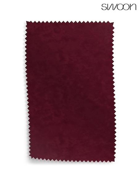 Swoon Bordeaux Easy Velvet Upholstery Swatch (A41171) | £0