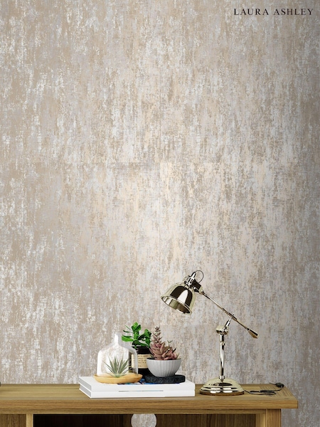 Laura Ashley Champagne Gold Whinfell A4 Wallpaper Sample (A41259) | £1