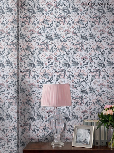 Laura Ashley Pale Slate Portia Paste The Wall A4 Wallpaper Sample (A41266) | £1
