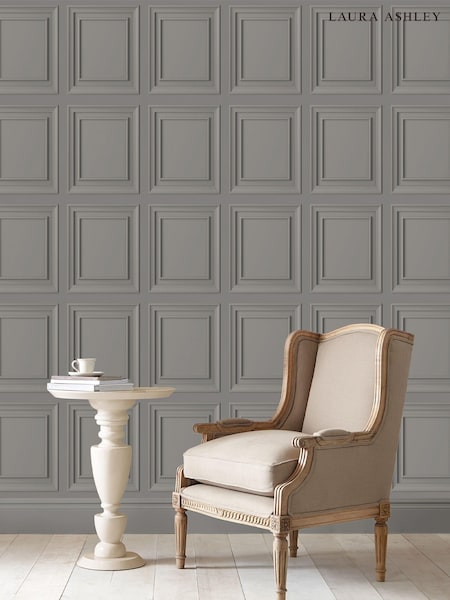 Laura Ashley Pale Steel Redbrook A4 Wallpaper Sample (A41268) | £1