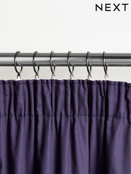 Pewter Grey 28mm Diameter Metal Curtain Pole Rings 6 Pack (A41798) | £4