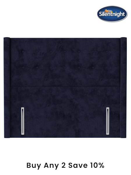 Silentnight Maritime Blue Bloomsbury Luxury Velvet Headboard (A42027) | £345 - £405