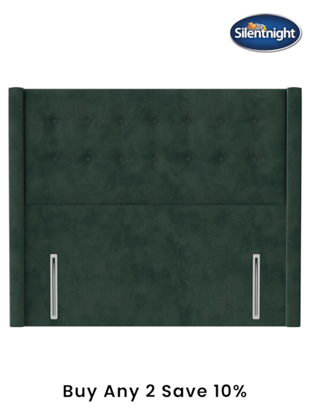 Silentnight Rainforest Green Bloomsbury Luxury Velvet Headboard (A42415) | £345 - £405
