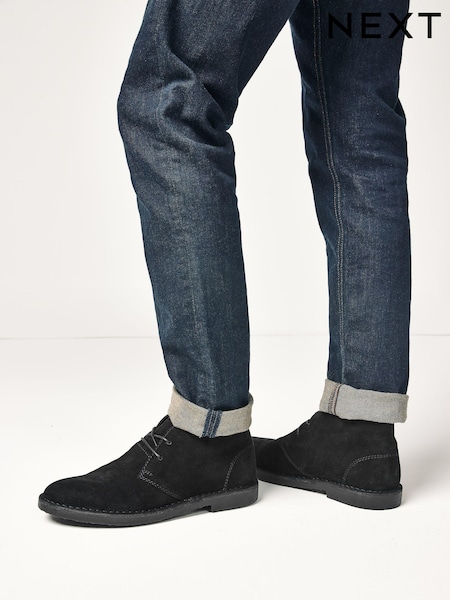 Black Suede Desert Boots (A42438) | £52