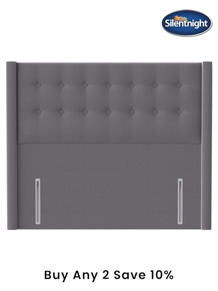 Silentnight Slate Grey Bloomsbury Woven Headboard (A42818) | £310 - £360