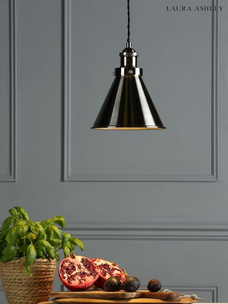 Laura Ashley Pewter Rufus Pendant Ceiling Light (A42829) | £60