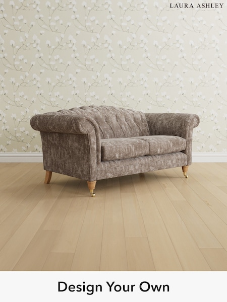 Kingsley Velvet/Pale French Grey Gloucester Button Back By Laura Ashley (A43404) | £1,400