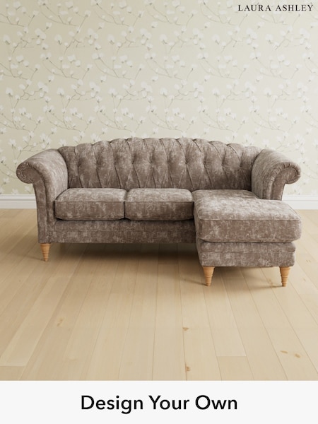Kingsley Velvet/Pale French Grey Gloucester Button Back By Laura Ashley (A43404) | £2,000