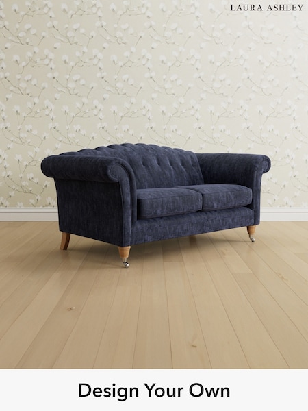 Kingsley Velvet/Midnight Navy Gloucester Button Back By Laura Ashley (A43436) | £1,400