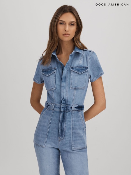 Good American Denim Skinny Jumpsuit (A43544) | £196
