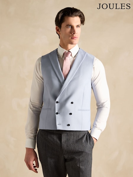 Joules Light Blue Morning Suit Waistcoat (A43734) | £90