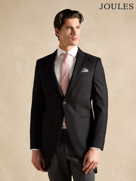 Joules Black Slim Fit Morning Suit Jacket (A43735) | £149
