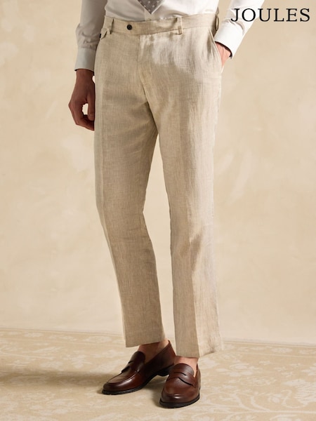 Neutral Slim Textured Suit Trousers (A43737) | £65