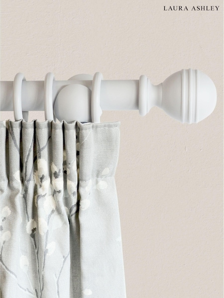 Laura Ashley Pale Dove Grey Haywood Curtain Pole (A44600) | £65 - £105