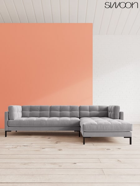 Easy Velvet/Silver Grey Landau By Swoon (A46888) | £2,539