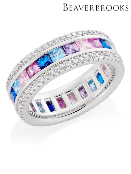 Beaverbrooks Silver Cubic Zirconia Multi Colour Ring (A48758) | £125