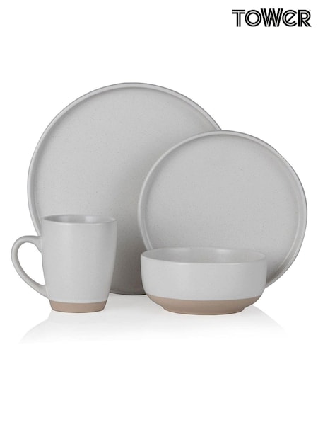 Tower 16 Piece Pink Avena Dinner Set (A50795) | £70