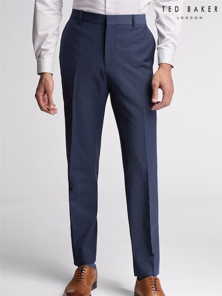 Ted Baker Tailoring Premium Blue Panama Slim Suit Trousers (A53082) | £130