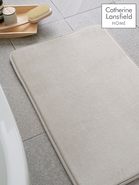 Catherine Lansfield Natural Anti-Bacterial Memory Foam Bath Mat (A58947) | £14