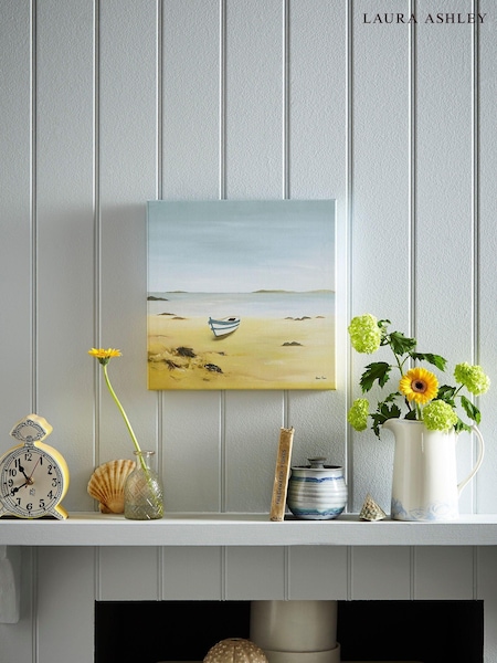Laura Ashley Blue Cromer Printed Canvas (A58956) | £25