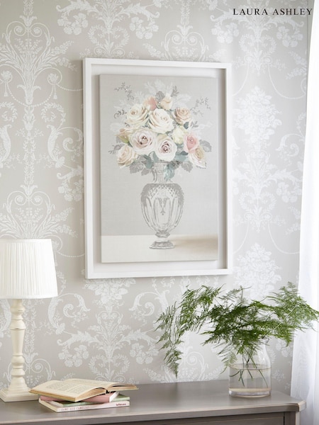 Laura Ashley Pink Rose Bouquet Vase Floating Frame Canvas (A58960) | £85