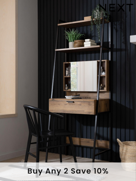 Dark Bronx Oak Effect Console Dressing Table (A59185) | £325