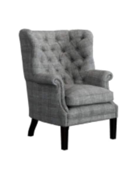 Nevis Flint Check/Grey Langdale By Harris Tweed (A59633) | £1,485