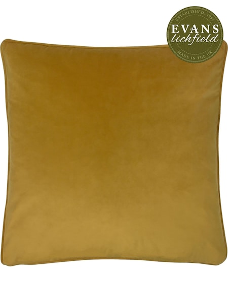 Evans Lichfield Saffron Yellow 55 x 55cm Opulence Velvet Cushion (A59970) | £26