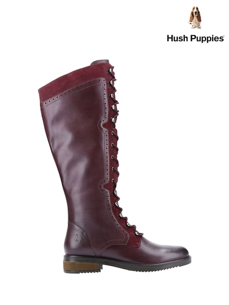 Hush Puppies Rudy Zip Lace Up Long Boots (A60602) | £145