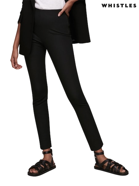Whistles Black Super Stretch Trousers (A61614) | £99