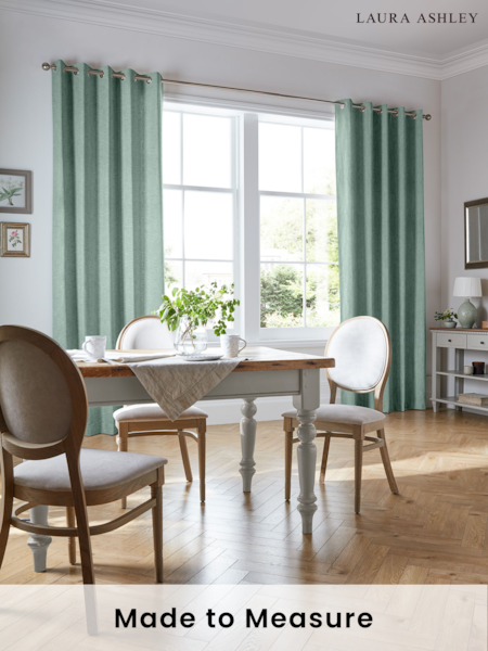 Laura Ashley Grey Easton Made To Measure Curtains (A63803) | £91