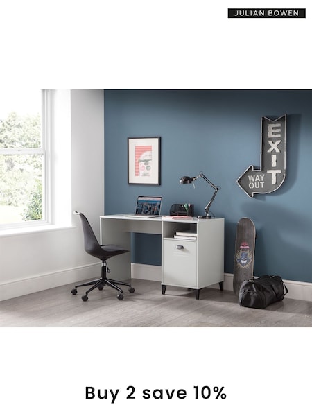 Julian Bowen Grey Lakers Locker Storage Desk (A64684) | £190