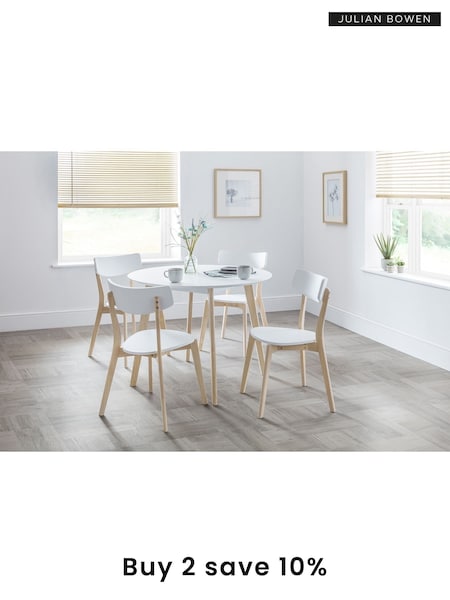 Julian Bowen White Casa Round Dining Table (A65216) | £190