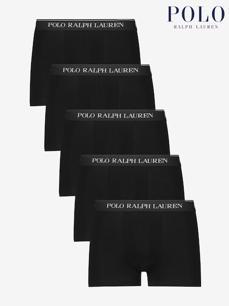 Polo Ralph Lauren Black Classic Stretch Boxers 5 Pack (A65228) | £70