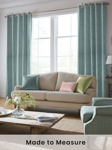 Laura Ashley Sage Green Whinfell Made To Measure Curtains (A65570) | £91