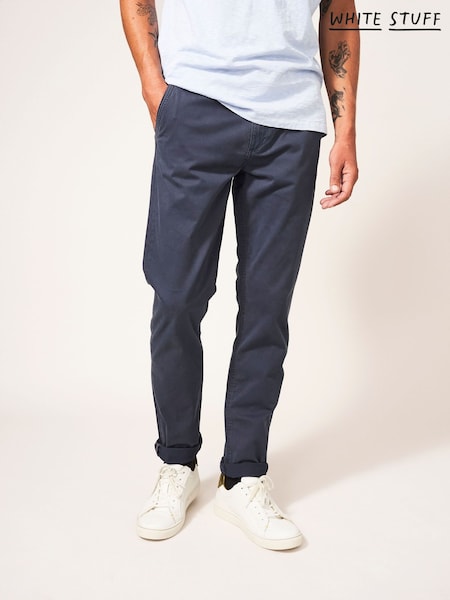 White Stuff Blue Sutton Organic Chino Trousers (A67558) | £50